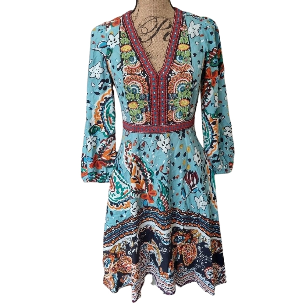 Anthropologie Akemi+Kim Beaded Karmina Dress Size 4